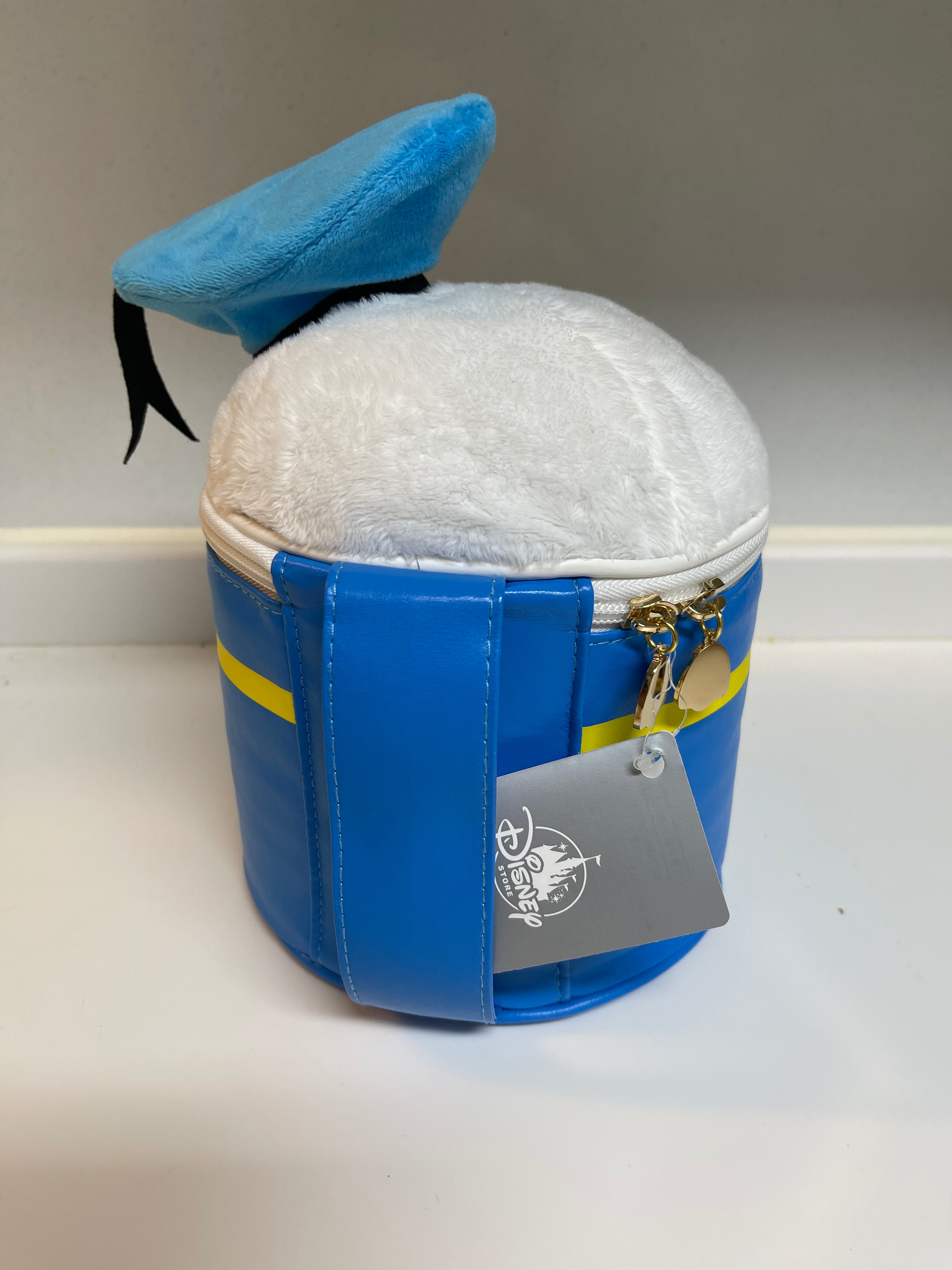 Disney Store Japan Donald Duck Cosmetic Bag - Waterproof Makeup Pouch for Travel & Daily Use | Cute Cartoon Design for Women & Girls