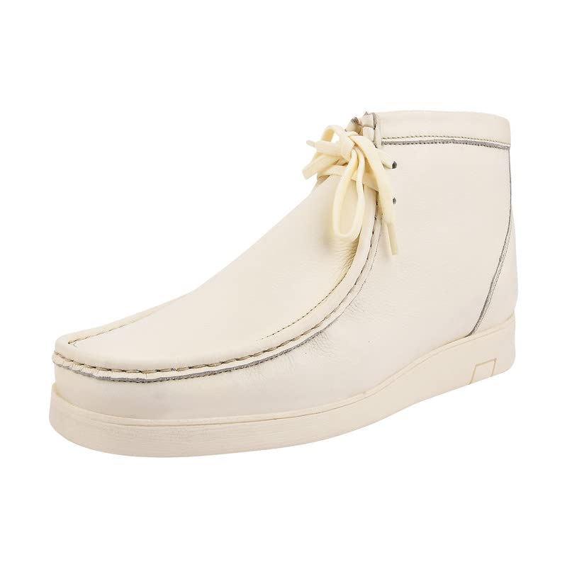 HAMARA JOE Men's Genuine Leather Chukka Boots - Moccasin Toe Lace-Up Casual Shoes for Work, Outdoor & Everyday Wear