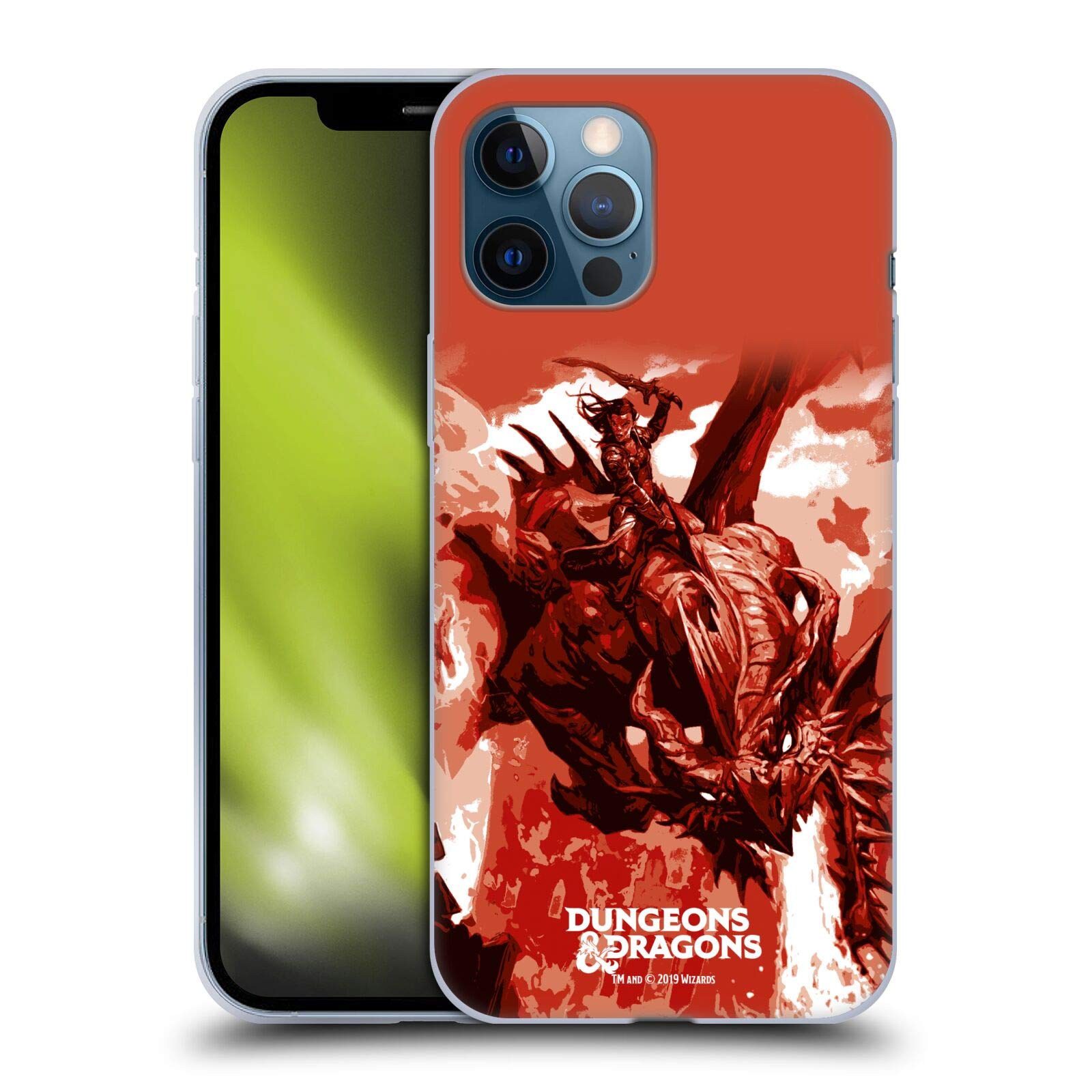 Officially Licensed Dungeons & Dragons Red Dragon Monsters Soft Gel Case for Apple iPhone 12 Pro Max - Durable Protection & Stylish Design for Gamers & Fantasy Fans - Perfect for Everyday Use, Gaming Events & Collectors