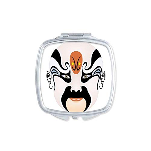 DIYthinker Peking Opera The Orphan of Zhao Mirror - Compact Double-Sided Glass Makeup Mirror for Travel, Home Vanity & Theater Performances | Portable Pocket-Sized Chinese Opera Accessory