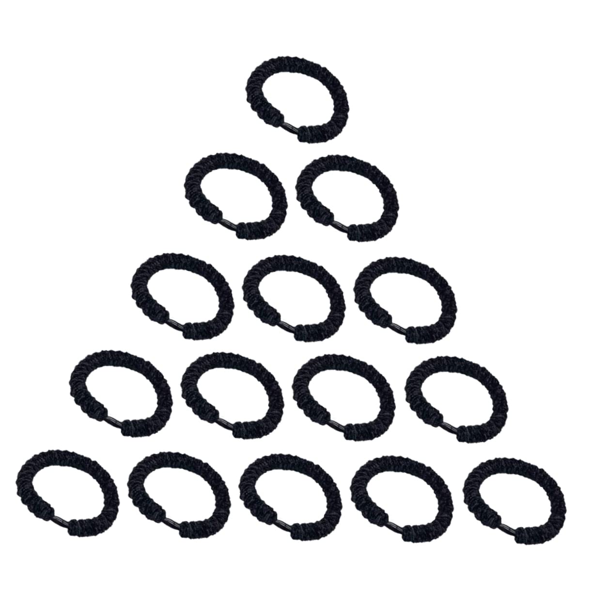 Minkissy Black Hair Ropes & Scrunchies for Women - 20pcs Soft Ponytail Holders, Headbands for Curly Hair, No Damage Hair Ties - Perfect for Workouts, Yoga, Office & Everyday Styling