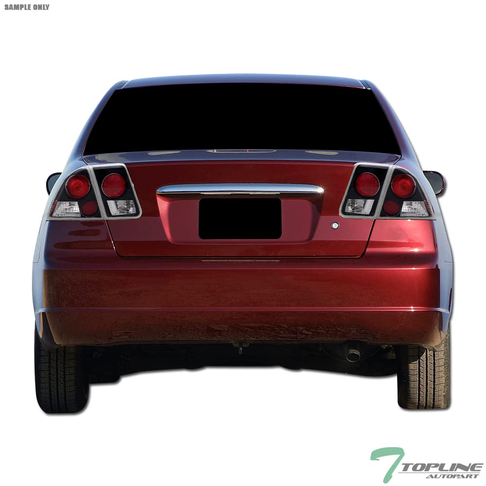 Altezza Black Housing LED Tail Lights - Compatible with 2001-2005 Honda Civic 4 Door Sedan | Rear Signal, Stop, Brake & Reverse Backup Lamps | Enhances Night Visibility & Vehicle Style
