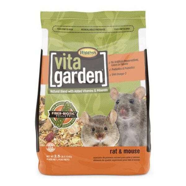 Premium Higgins Vita Garden Rat & Mouse Food - Nutritious Small Pet Food for Hamsters, Gerbils & Rodents - Ideal for Cage Feeding & Healthy Snacking