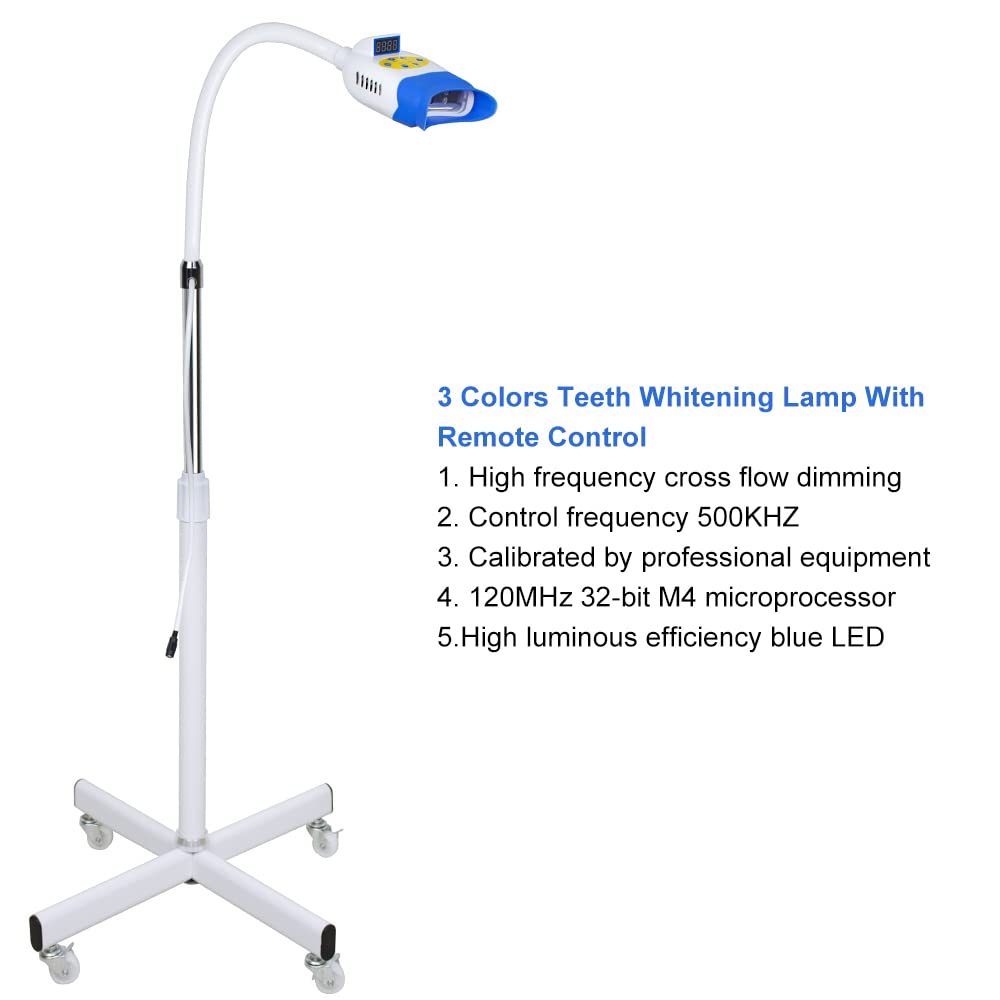 Professional Teeth Whitening Kit with LED Light - 36W Teeth Bleaching Machine, 3 Color Modes & Remote Control - Includes 10 LED Lights & Timer - Perfect for At-Home Teeth Whitening & Dental Care