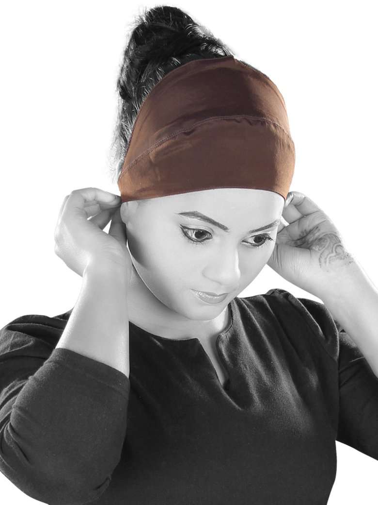 Soft Stretchable Crepe Headband & Under Hijab Band - Comfortable Hair Accessory for Women - Perfect for Workouts, Yoga, Sports and Daily Wear