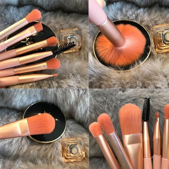 BIRZAR 8-Piece Makeup Brush Set with Crystal Handle - Premium Synthetic Bristles for Foundation, Blush, Concealer, Eyeshadow & Eyeliner - Includes Travel Pouch | Perfect for Professional Makeup Artists & Everyday Beauty Routine