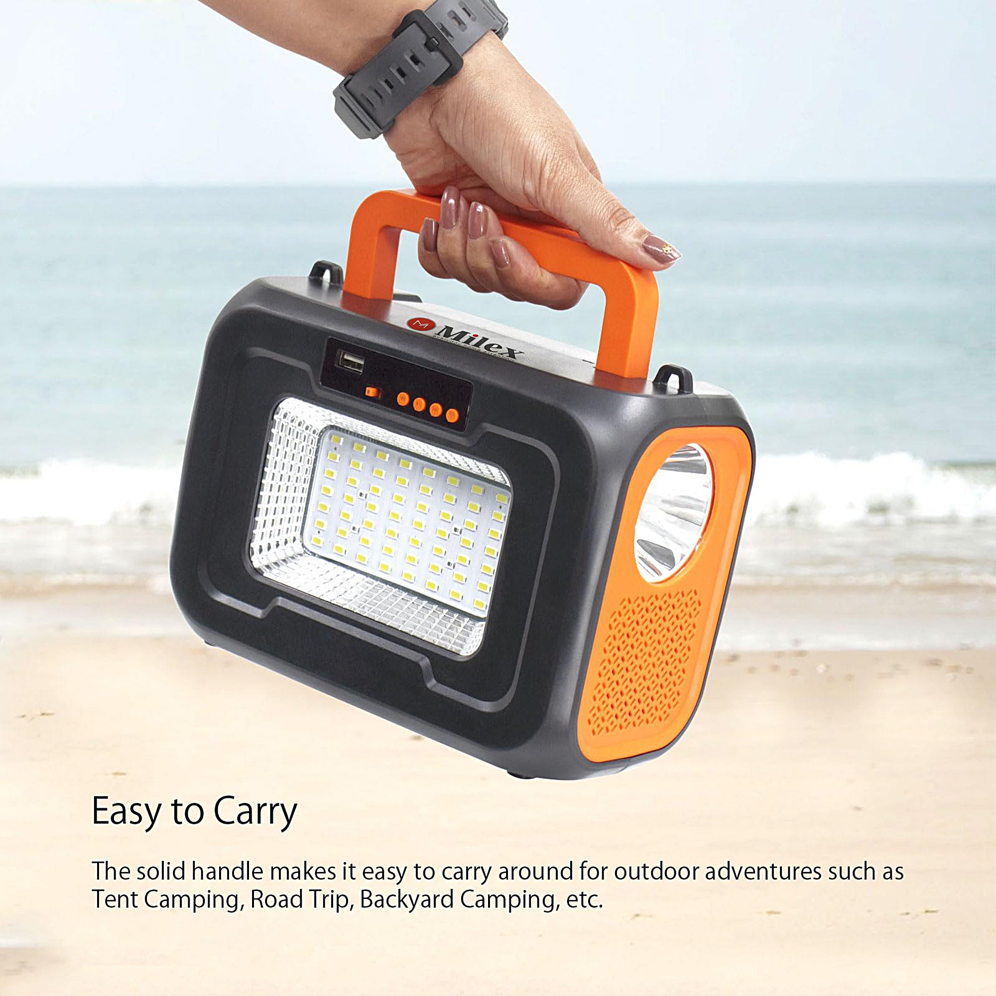 MILEX Insta Solar Generator - Portable Power Station for Camping, Emergencies & Off-Grid Living - 1000W Solar Powered Generator with AC Outlets & USB Ports