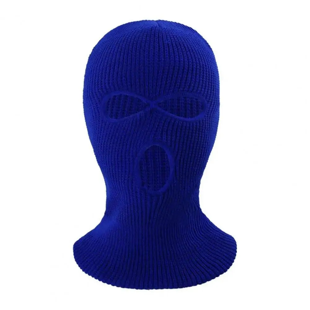 3 Hole Knit Ski Mask Balaclava - Winter Thermal Full Face Cover with Heart Embroidery - Y2K Style Cycling & Skiing Face Mask for Cold Weather Protection - Perfect for Snowboarding, Motorcycling & Outdoor Winter Sports