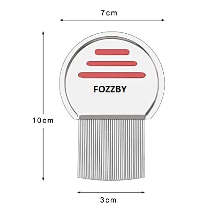 FOZZBY Stainless Steel Lice Comb - Double Sided Teeth for Effective Head Lice Treatment, Reusable & Durable (Multicolor) - Perfect for Home, School & Travel Use