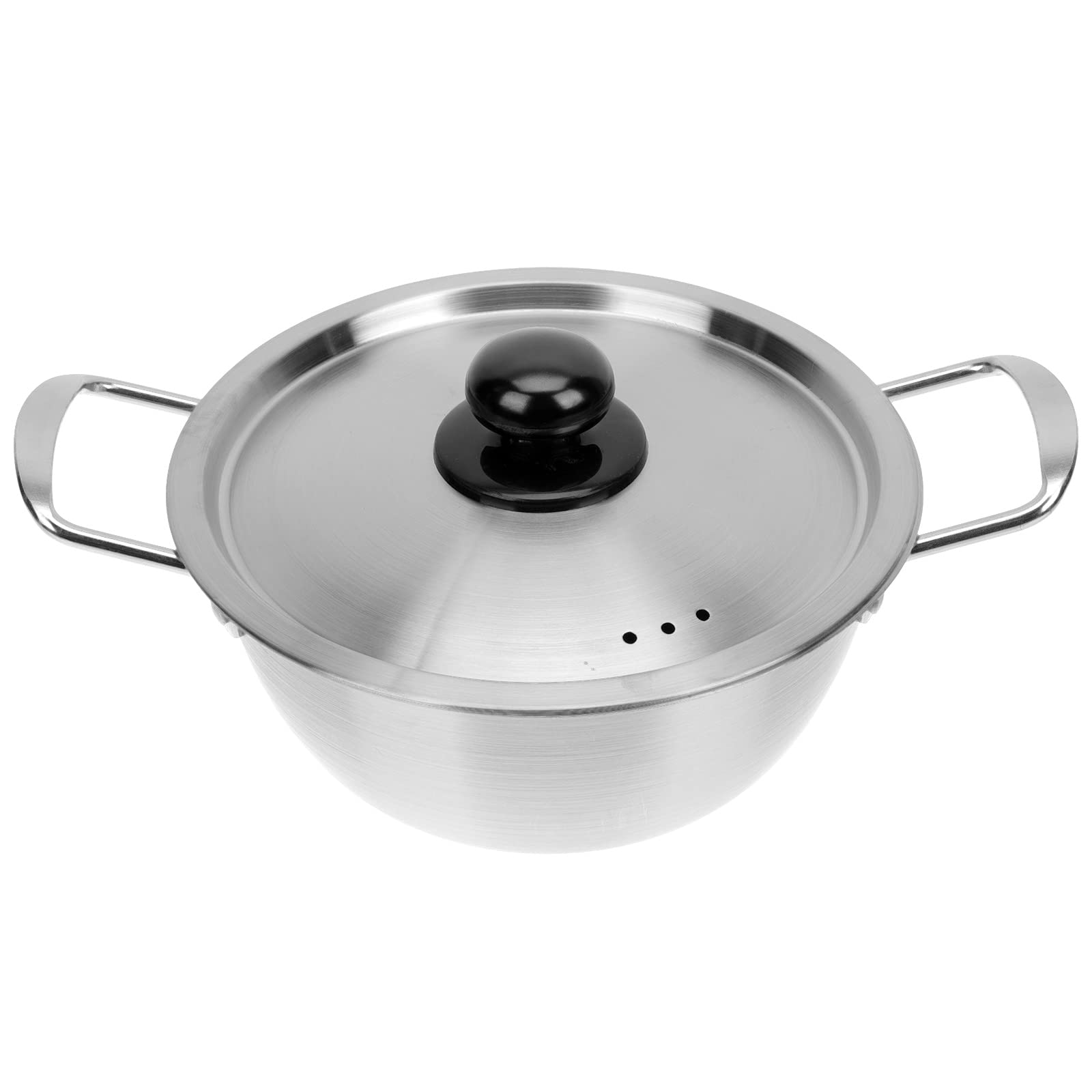 ERINGOGO 16cm Stainless Steel Korean Ramen Noodle Pot with Lid - Nonstick Soup Cooking Pot, Small Pasta Saucepan for Induction & Stovetop - Perfect for Camping, Dorm Cooking & Asian Cuisine