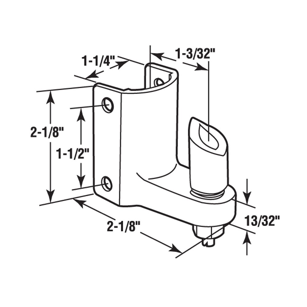 Prime-Line 656-7220 Post Mounted Gravity Pivot Hinge - 1-1/4 Inch, Durable Zamak Construction, Chrome Finish - Single Pack - Perfect for Cabinet Doors, Gates, and Heavy-Duty Applications