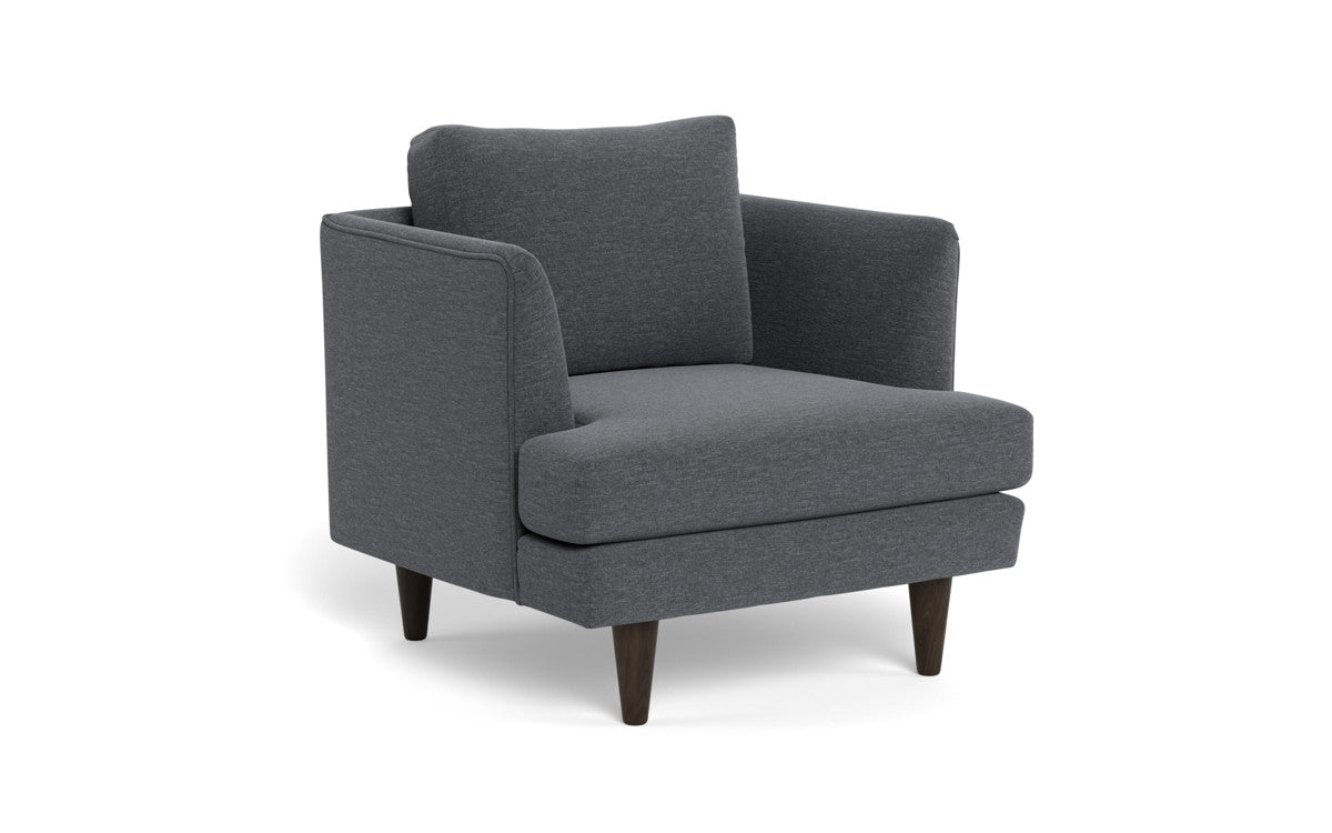 Rainey 35 Armchair - Modern Accent Chair for Living Room, Bedroom & Office - Comfortable Upholstered Lounge Chair with Wooden Legs