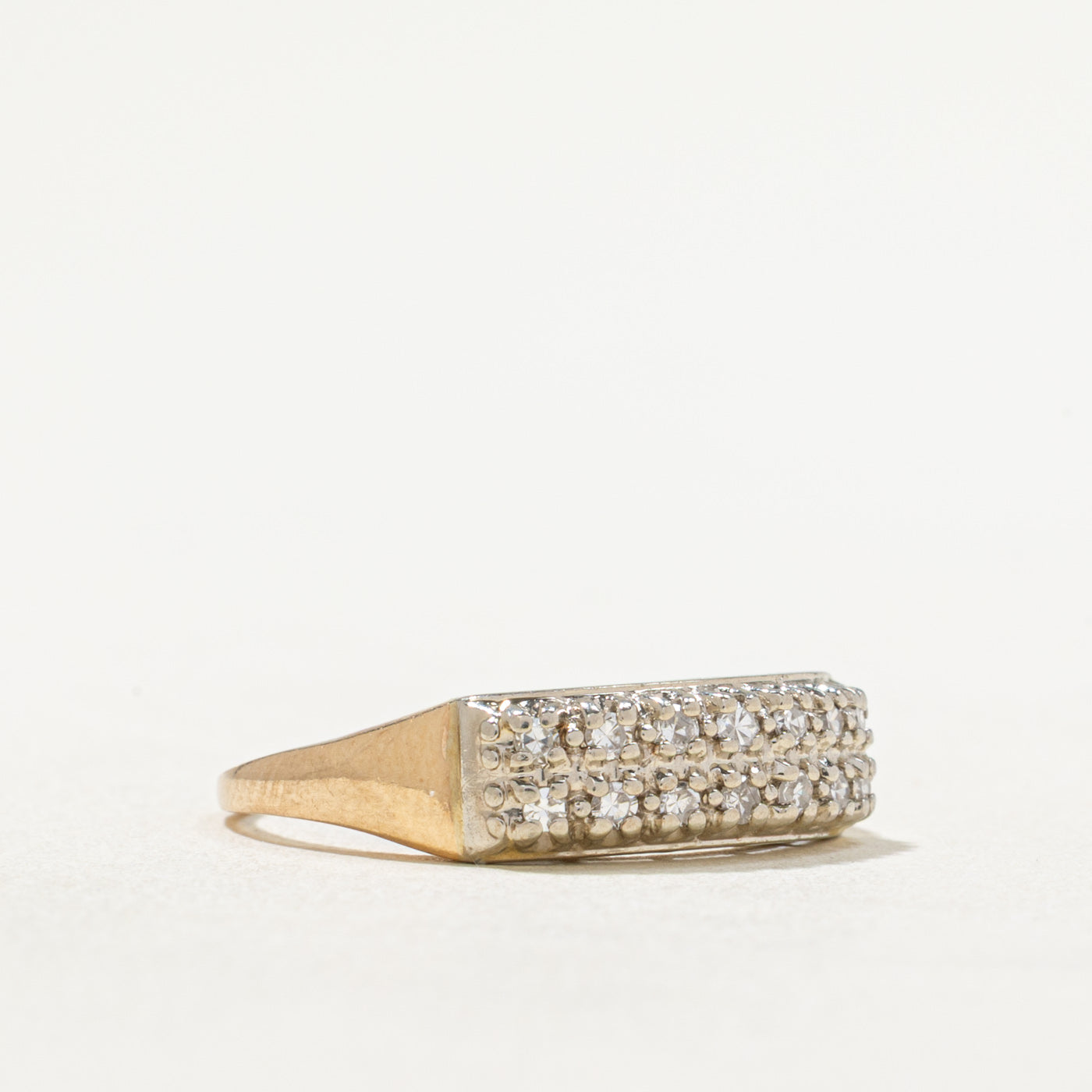 0.21ctw Double Row Diamond Ring for Women - Size 6.5 | Elegant Wedding Band, Anniversary Gift & Everyday Jewelry