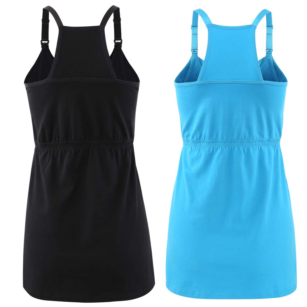 KUCI Maternity Nursing Tank Top - Soft Comfortable Breastfeeding Cami with Built-in Sleep Bra for Pregnant & Nursing Women | Perfect for Nursing, Lounging & Maternity Wear