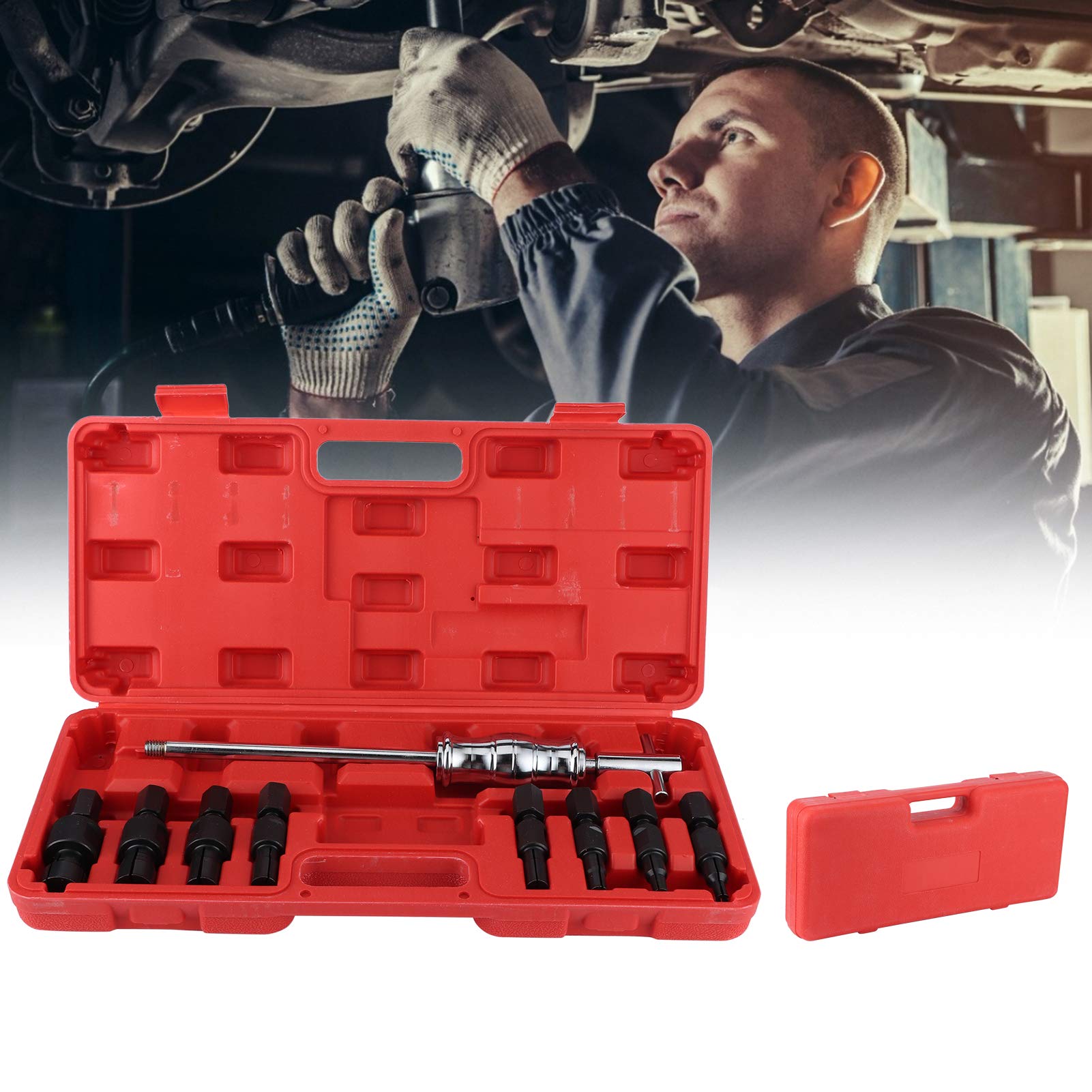 9Pcs Aluminum Alloy Blind Hole Bearing Puller Set - Internal Slide Hammer Tool Kit (8-32mm) for Automotive Repair & Machinery Maintenance - Professional Bearing Removal for Workshops & DIY Mechanics