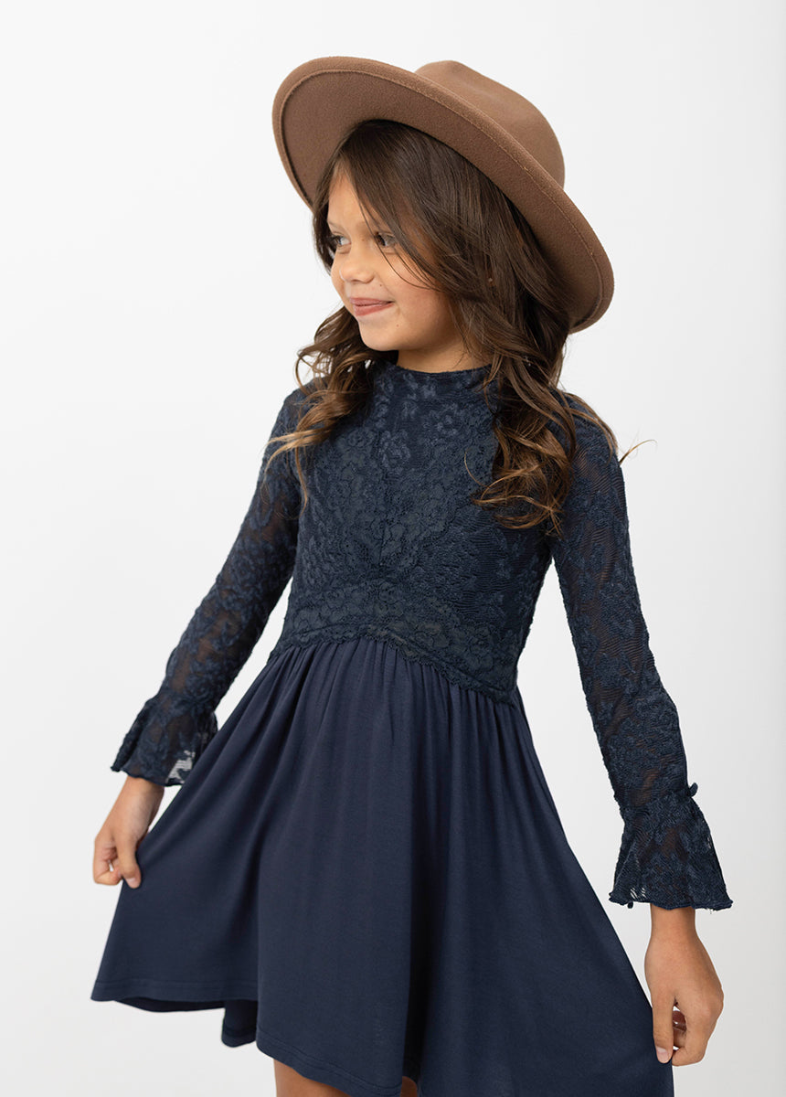 Kaleigh Navy Blue Dress for Women | Elegant Casual & Party Wear | Perfect for Office, Date Night & Special Occasions