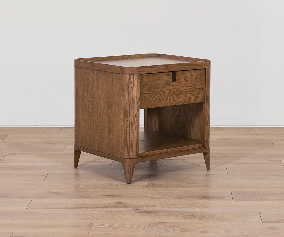 Aden 1 Drawer End Table - Compact Nightstand with Storage for Bedroom, Living Room | Perfect for Small Spaces, Apartment Decor & Home Organization