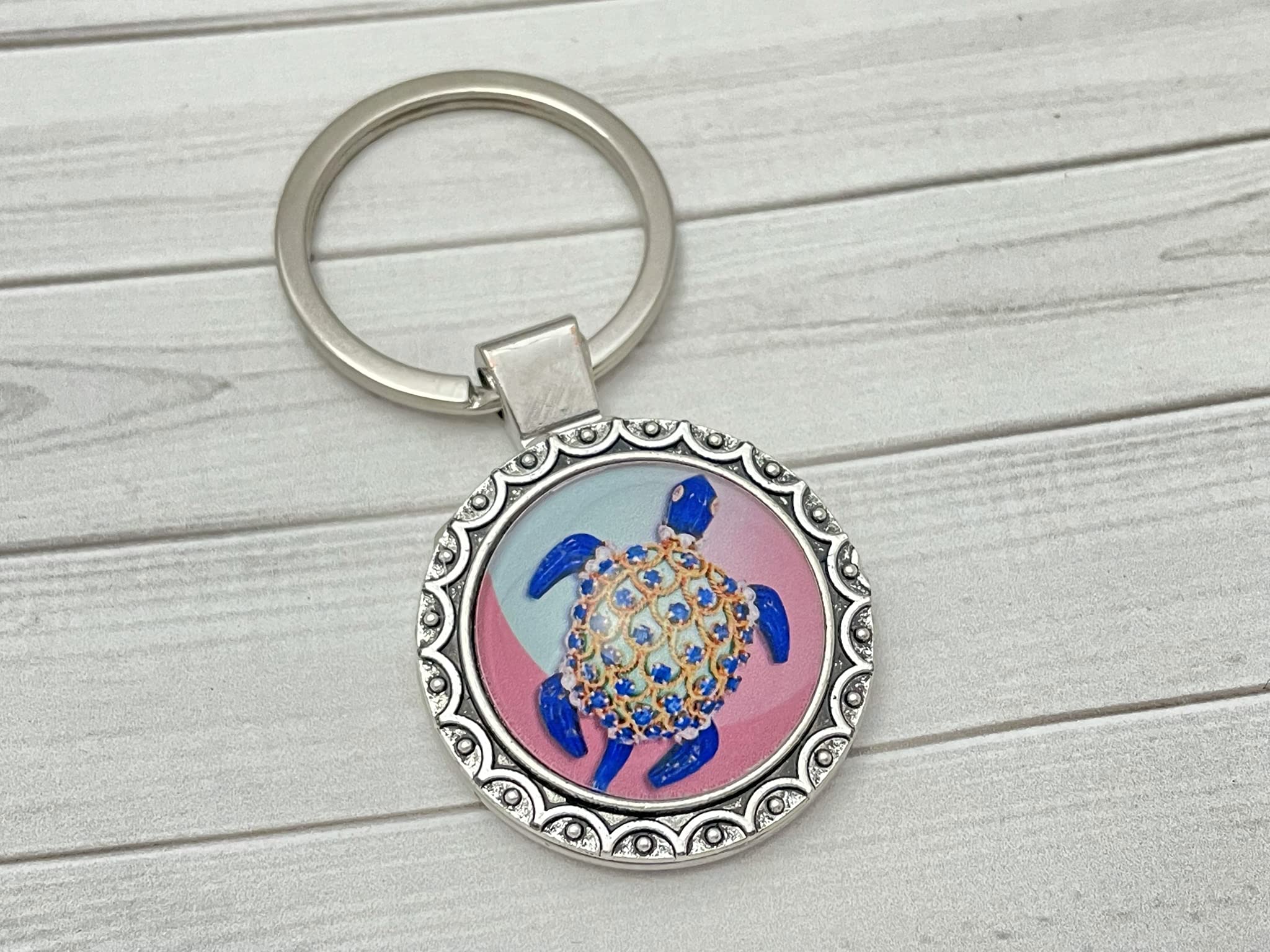Stylish Turtle Bling Keychain for Women - Durable Charm Keyring for Handbags, Purses & Backpacks - Perfect Gift for Animal Lovers & Fashion Accessories