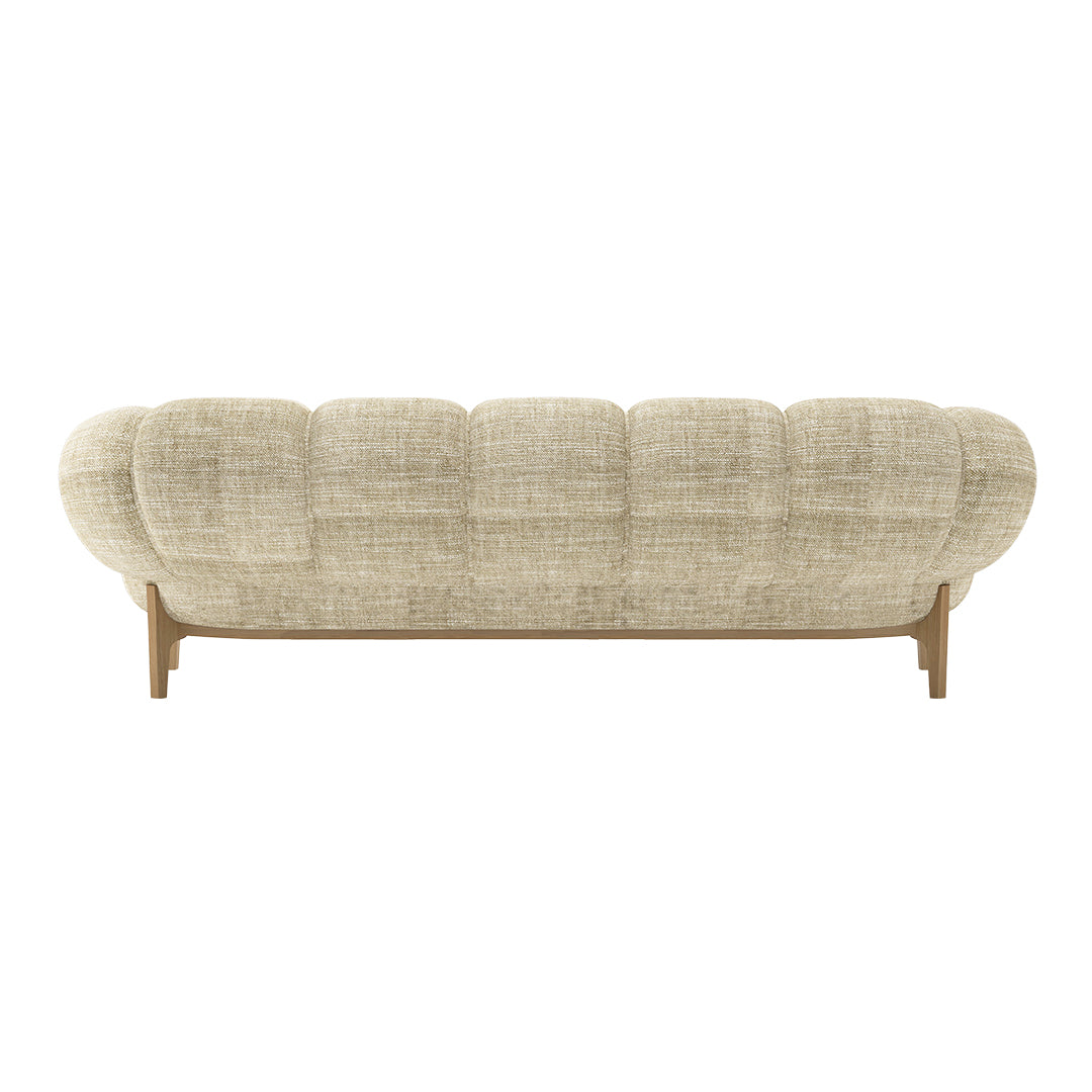 Comfortable Croissant 3-Seater Sofa - Modern Curved Sectional Couch for Living Room, Lounge & Small Spaces