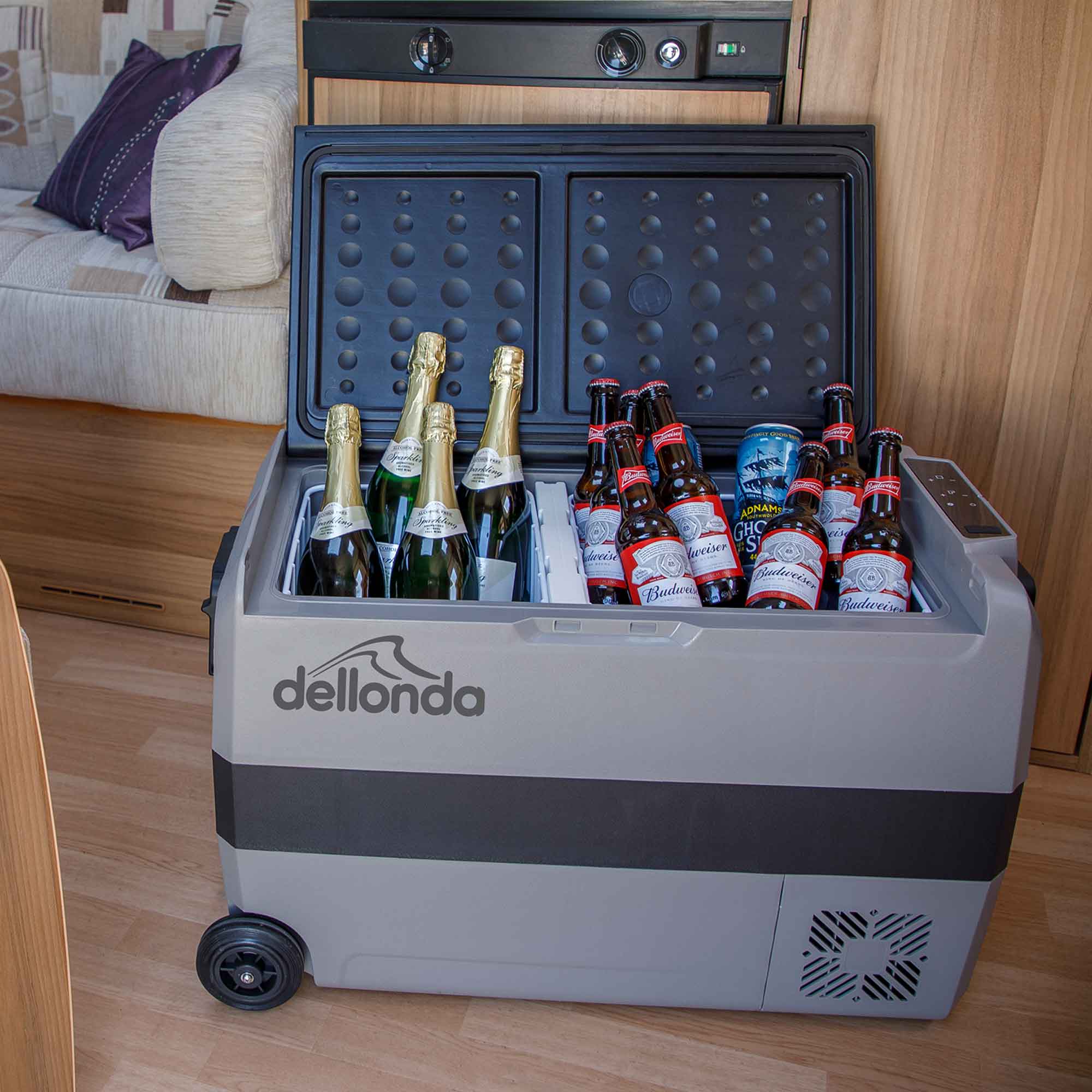 50L Portable Car Fridge Freezer - 12V/24V Dual Zone Compressor Cooler for Road Trips, Camping & Outdoor Adventures - DL14 Model