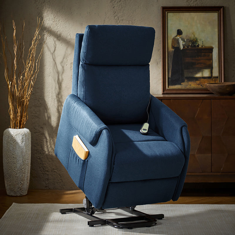 Justo Power Wired Controller Recliner Chair - Electric Lift Recliner with Remote Control for Living Room, Home Theater & Elderly Comfort (Brown) - Perfect for Relaxation, Movie Nights & Mobility Assistance