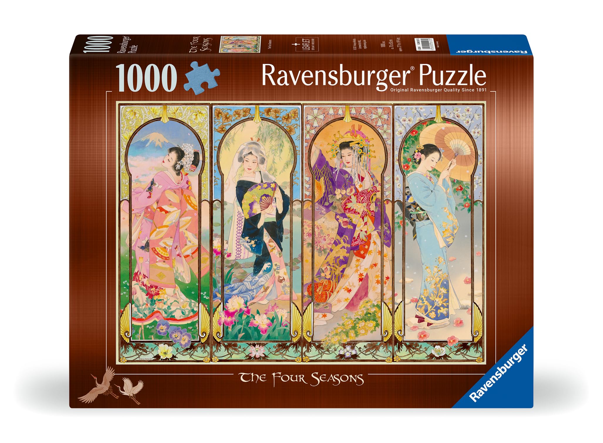 Ravensburger 1000 Piece Puzzle - Four Seasons Landscape Jigsaw Puzzle for Adults, Premium Quality 70x50cm Puzzle with Glue for Framing, Perfect Gift for Puzzle Lovers - Ideal for Home Decor, Relaxation & Family Game Night