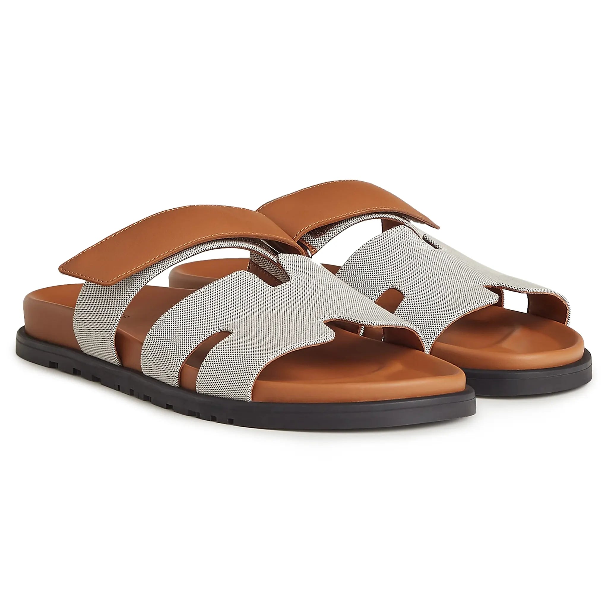 Hermès Paris Chypre Plum Natural Leather Sandals for Women - Luxury Summer Fashion Footwear for Beach, Vacation & Casual Outings