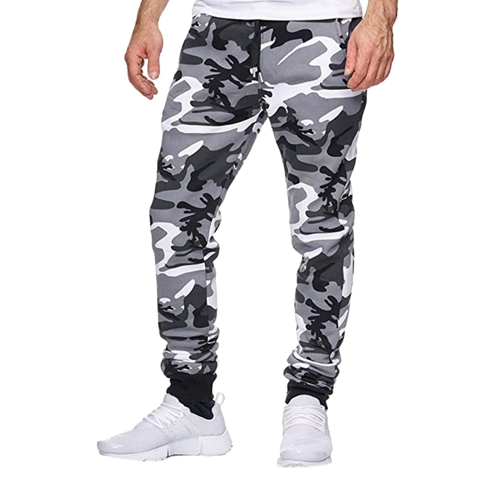 Men's Camouflage Print Jogger Pants - Comfortable Fitness & Casual Sports Trousers for Running, Gym, and Outdoor Activities