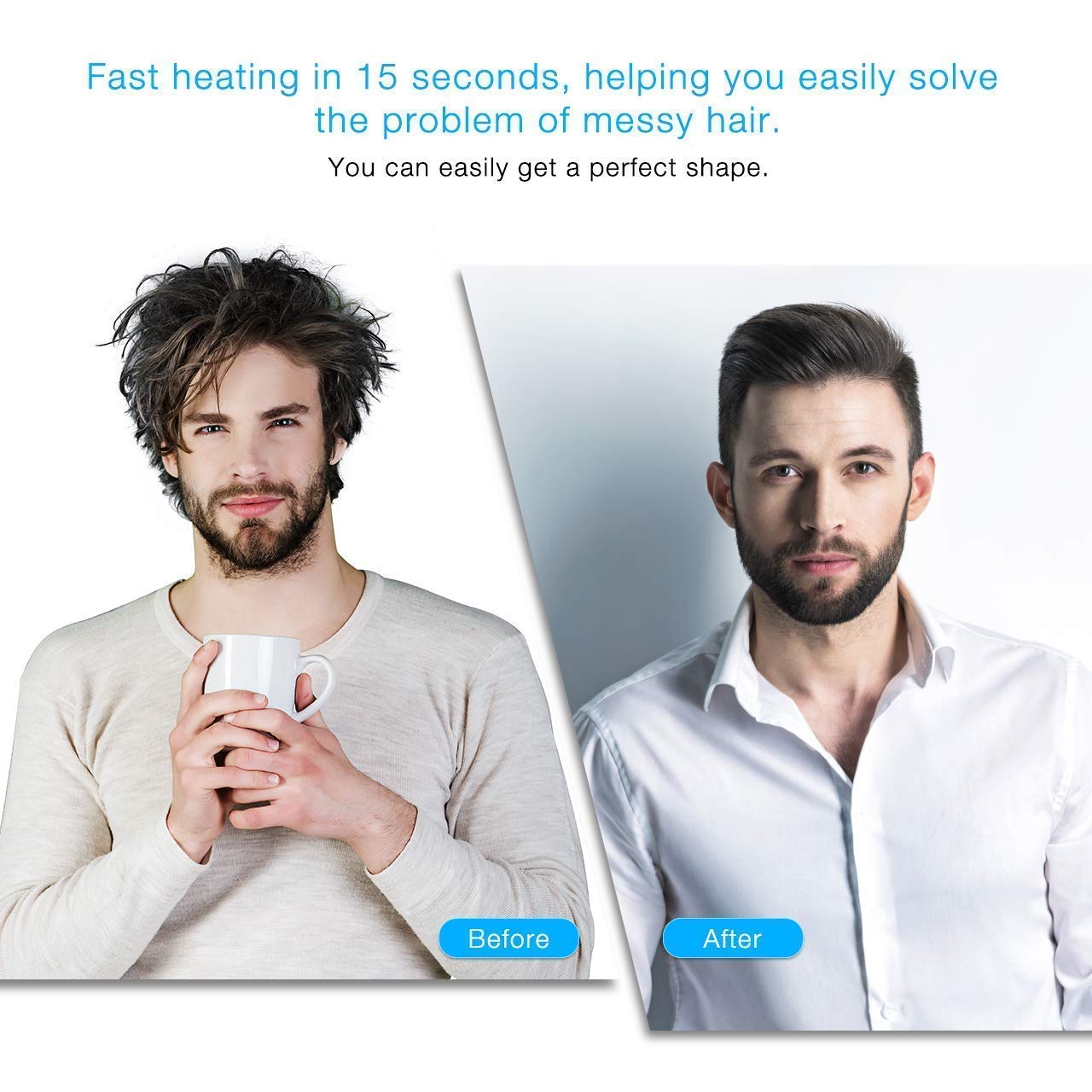 Sprade Quick Hair Styler for Men - Electric Beard Straightener & Massage Comb | Multifunctional Curly Hair Straightening & Styling Tool | Perfect for Home, Travel & Salon Use