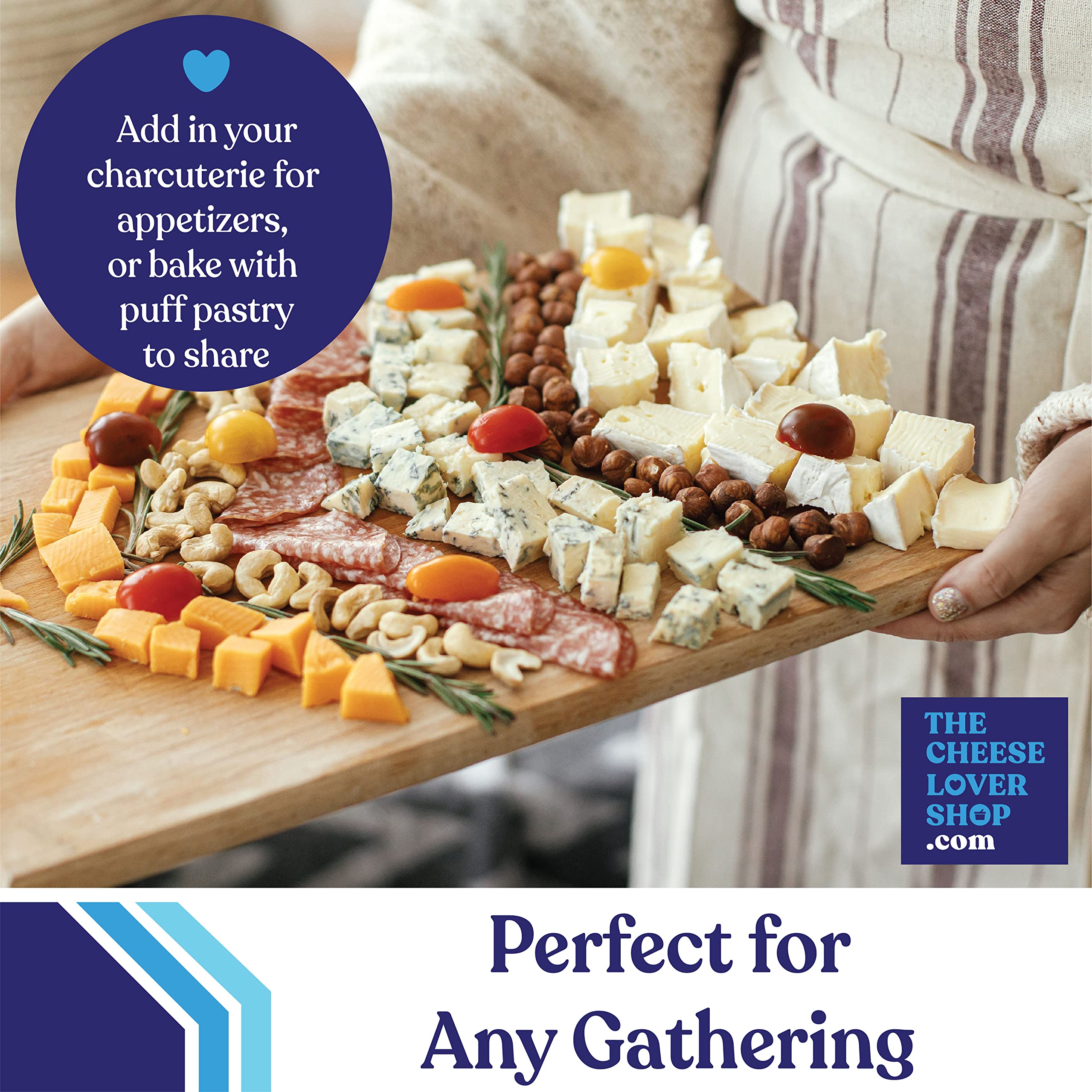 Ile de France Brie Cheese - 60 Soft Ripened French Mini Brie (0.9 oz Each) - Perfect for Picnics, Parties & Charcuterie Boards - Individually Wrapped Brie Bites from The Cheese Lover Shop