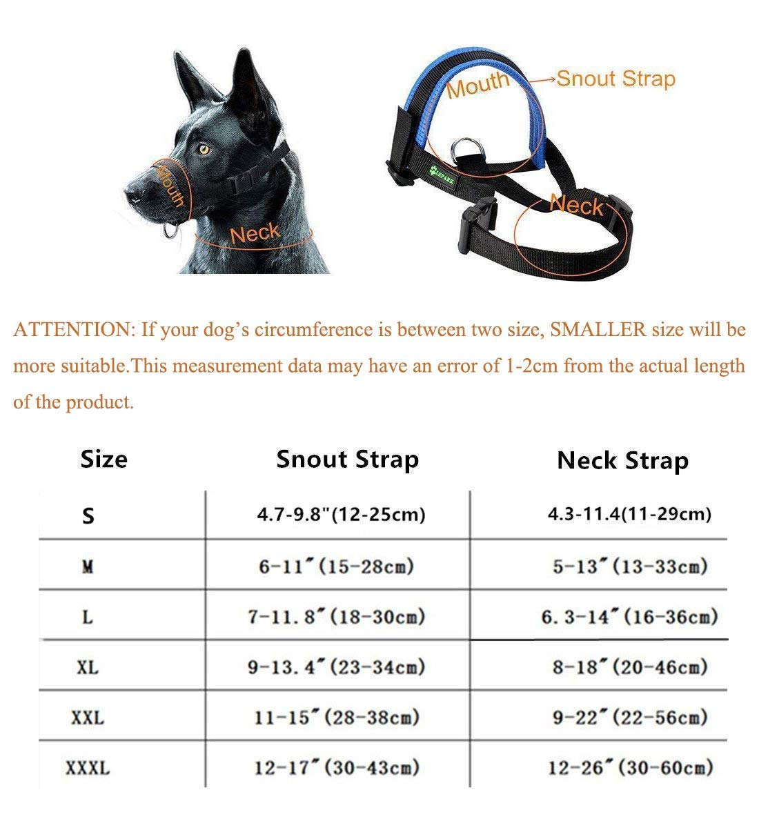 Adjustable Dog Muzzle for Small Medium Large Dogs - Anti Biting Barking Chewing Pet Training Tool - Breathable Comfortable Secure Fit (Size S/Red) - Perfect for Grooming, Vet Visits & Walks