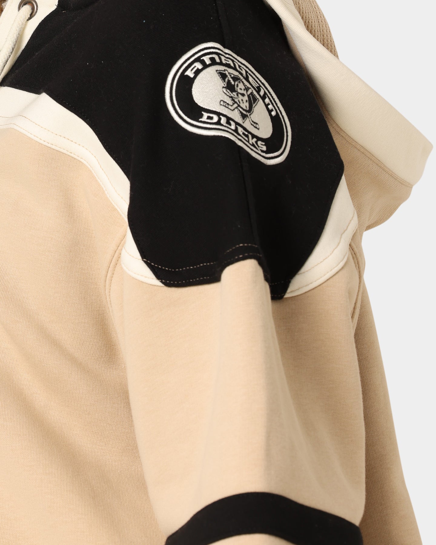 47 Brand Anaheim Ducks Superior Lacer Hoodie - Men's Khaki Pullover Sweatshirt for Casual Wear & Sports Fans