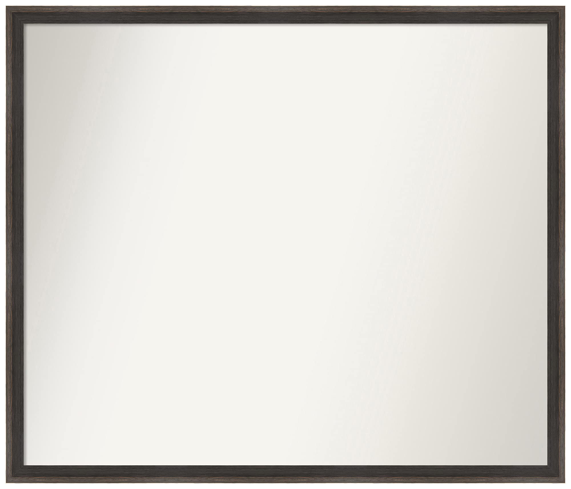 Amanti Art Custom Wall Mirror 23.25 x 27.25 Inches - Solid Hardwood Wedge Frame in Chocolate Brown - Non-Beveled Edge - Multiple Size Options - Perfect for Bathroom, Bedroom, or Entryway Decor