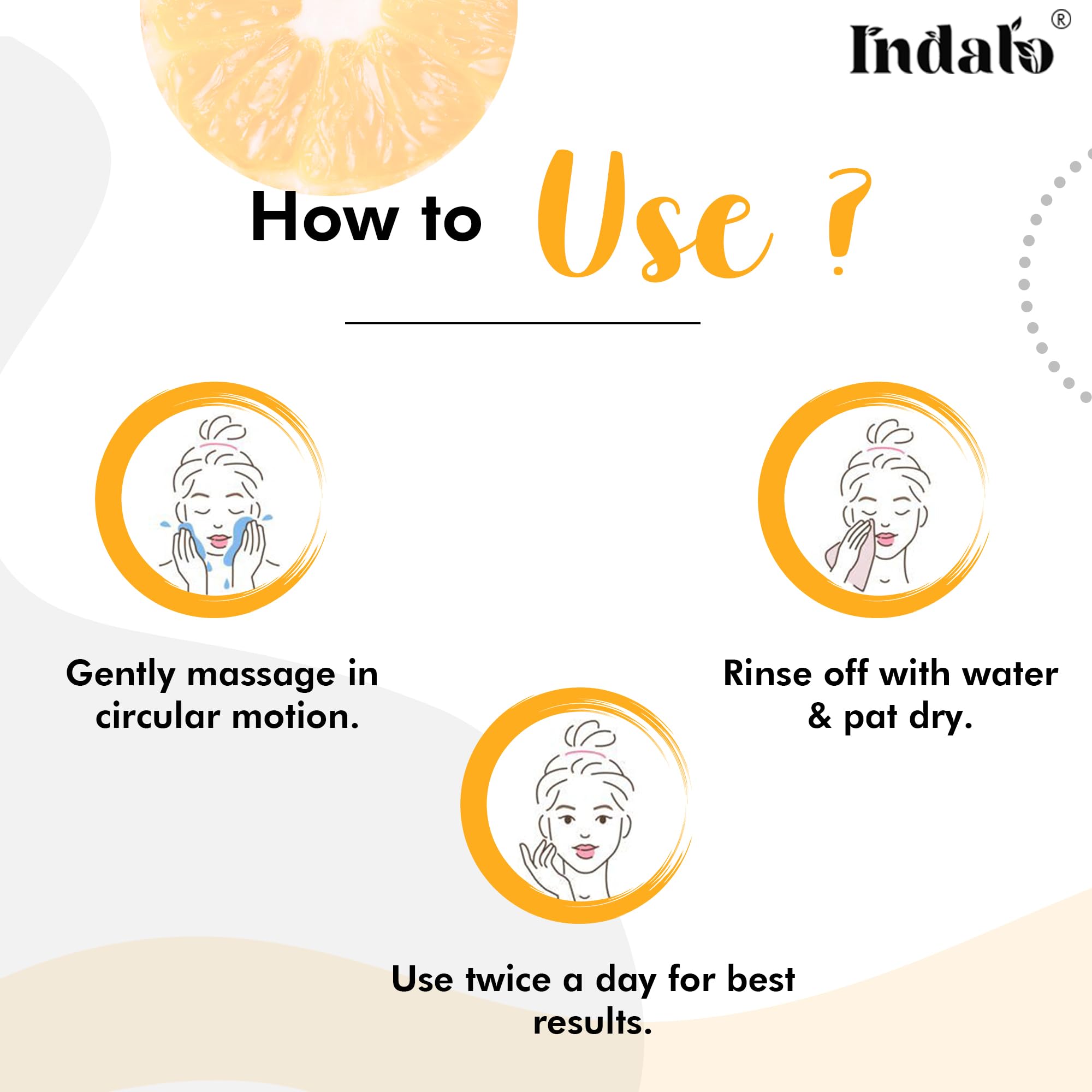 Indalo Vitamin C Foaming Face Wash with Aloe Vera Extract - Brightening & Hydrating Cleanser for All Skin Types (100ml) | Gentle Daily Facial Cleanser for Glowing Skin, Acne-Prone & Sensitive Skin Care Routine