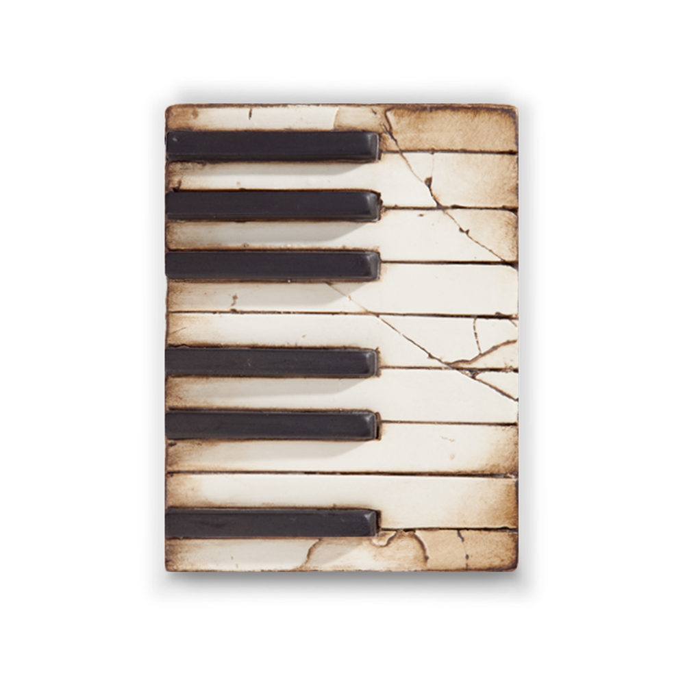 SID DICKENS Piano Keys Wall Art - Handcrafted Wooden Musical Decor for Home & Office - Perfect for Living Room, Bedroom, or Studio Decoration