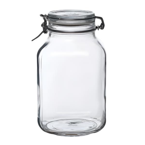 Steelite 102 Oz Fido Jar Glass - 6 Pack Bulk Case - Airtight Storage for Pickles, Jam, Dry Goods & Bulk Food - Perfect for Kitchen, Pantry & Canning Supplies