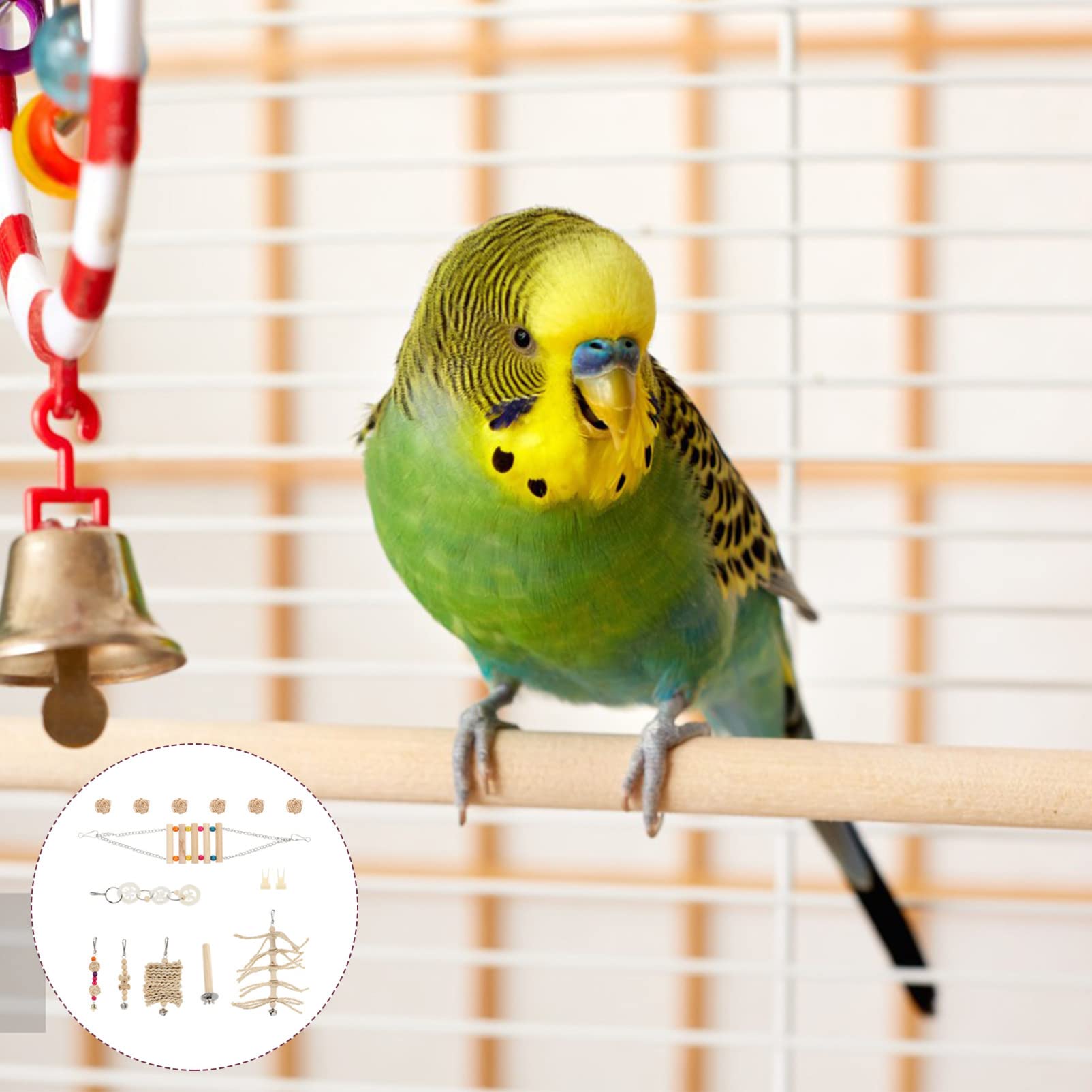 15pcs Bird Chew Toys for Parrots - Durable Biting & Playing Pet Supplies - Perfect for Small & Medium Birds to Relieve Stress & Boredom - Great for Cages, Play Gyms & Training