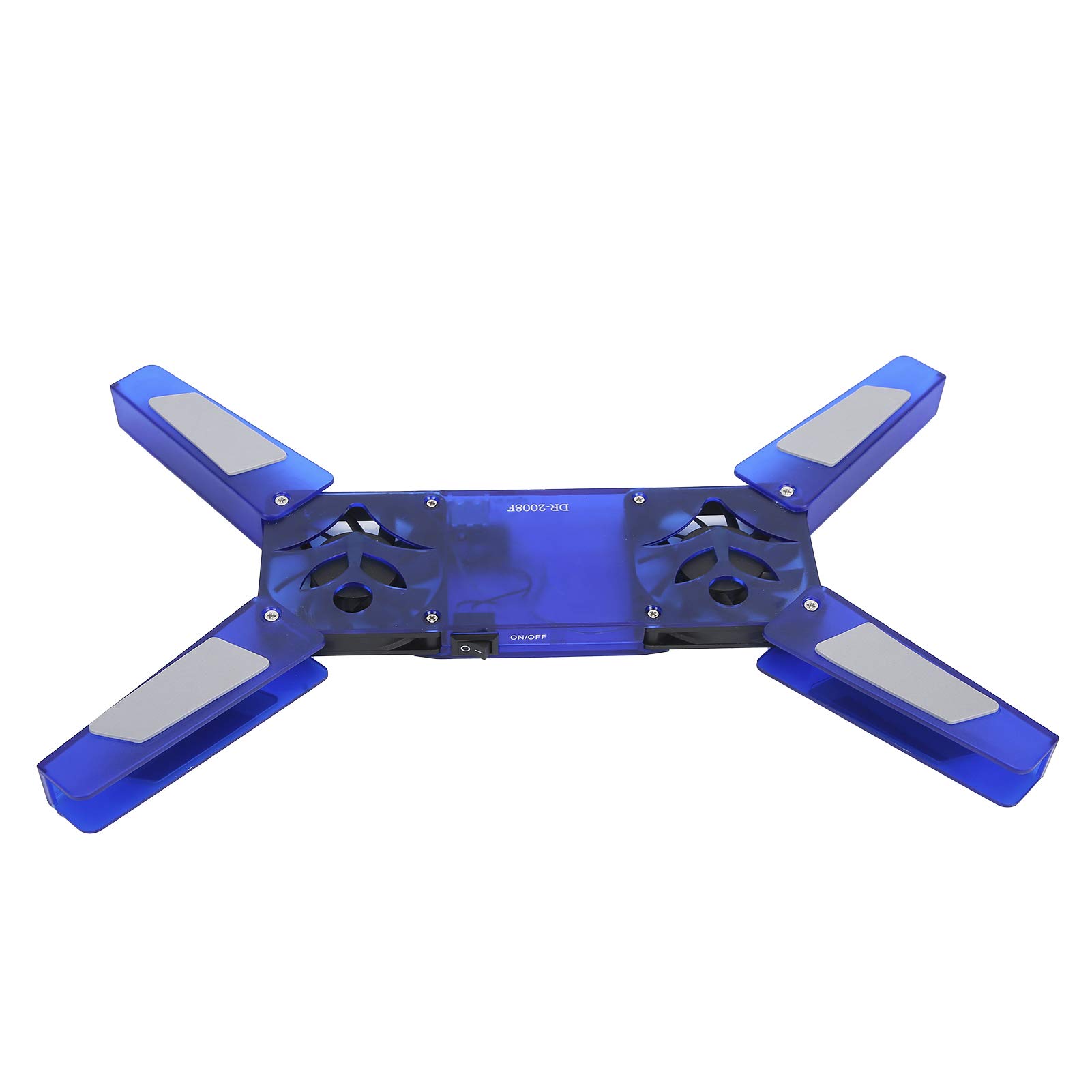 Laptop Cooling Stand with 2 Fans, Foldable USB-Powered Laptop Cooler Pad, Blue Computer Cooling Fan for Enhanced Performance and Gaming