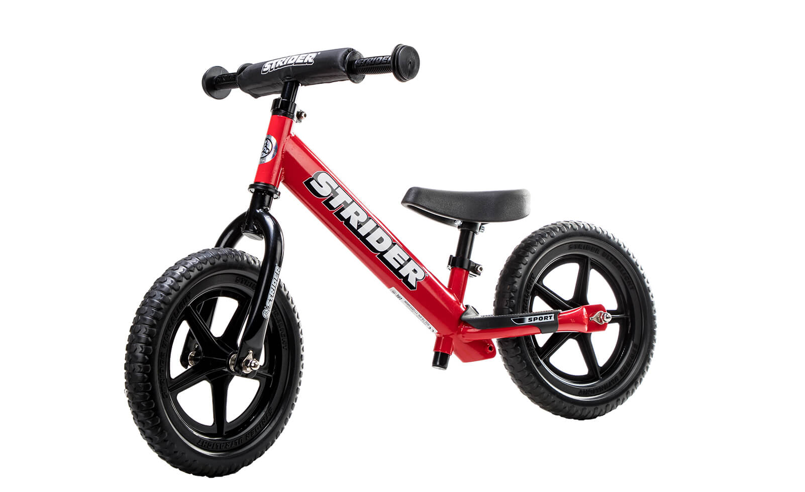 Strider 12 Sport Balance Bike for Kids - Lightweight Aluminum Frame, Adjustable Seat & No Pedals - Perfect for Toddler Learning to Ride, Outdoor Play & Backyard Fun