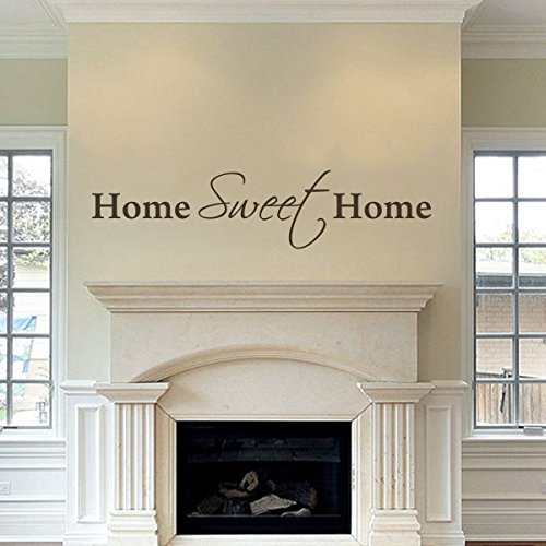 Removable Wall Sticker Decal - Home Sweet Home Vinyl Quote Art for Living Room & Bedroom Decor (Medium, Black) | Perfect for Home, Office & Nursery Wall Decoration