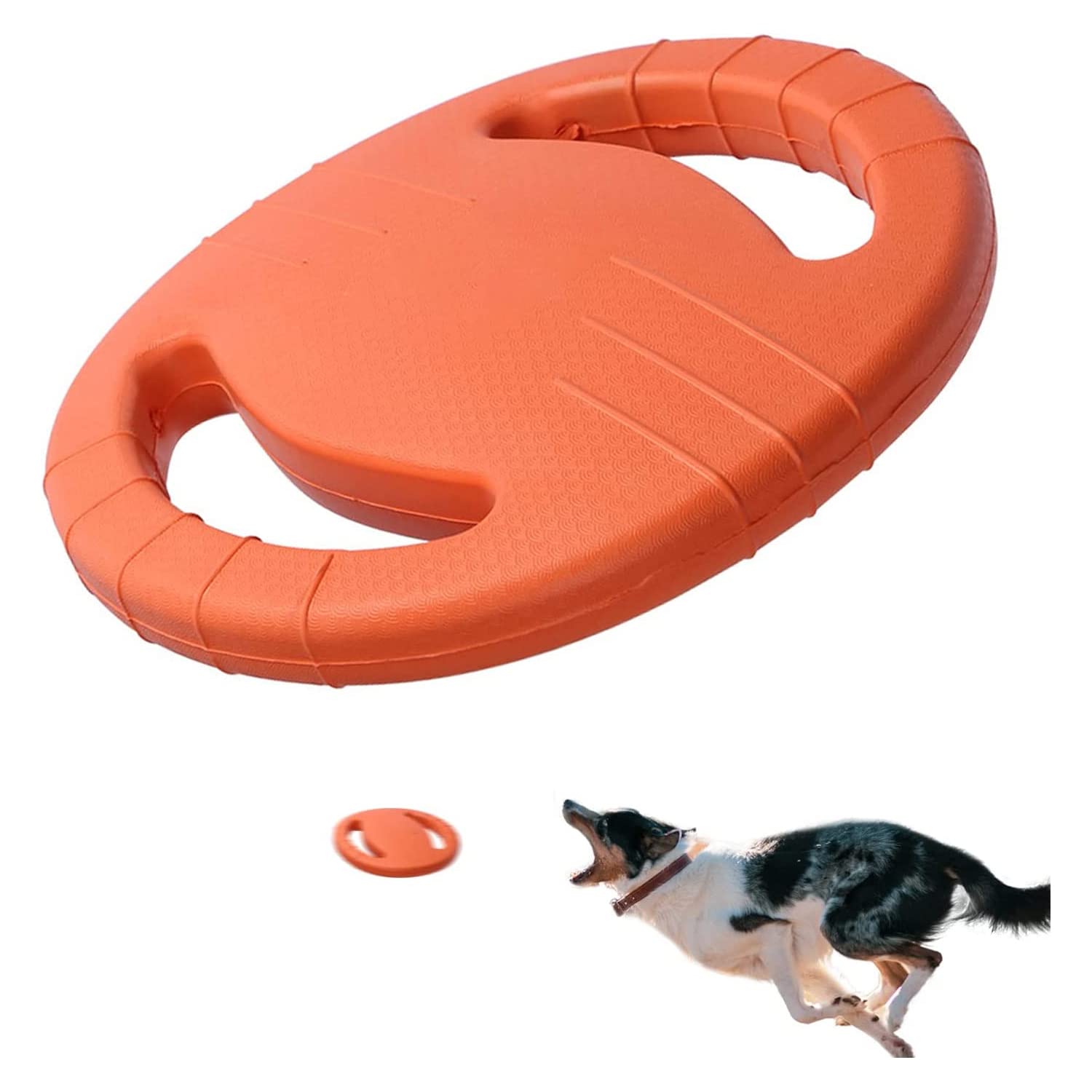**Indestructible Dog Flying Disc Toy for Aggressive Chewers - 9.05 Inch Chew-Proof Frisbee for Medium & Large Dogs - Floating Water & Outdoor Play - Perfect for Beach, Pool, Backyard & Park Fetch Games**
