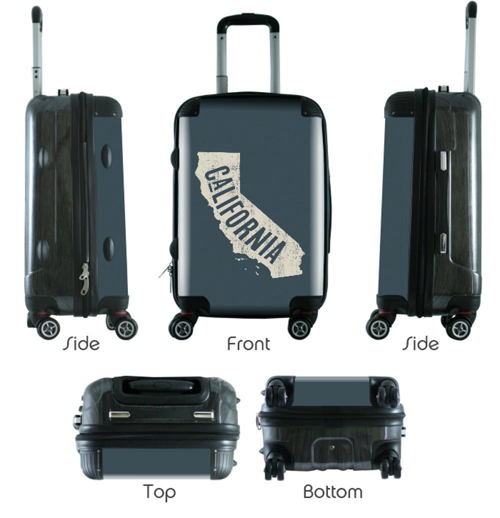 612 My Home State California 20-Inch Carry-On Luggage - Perfect for Air Travel & Weekend Getaways