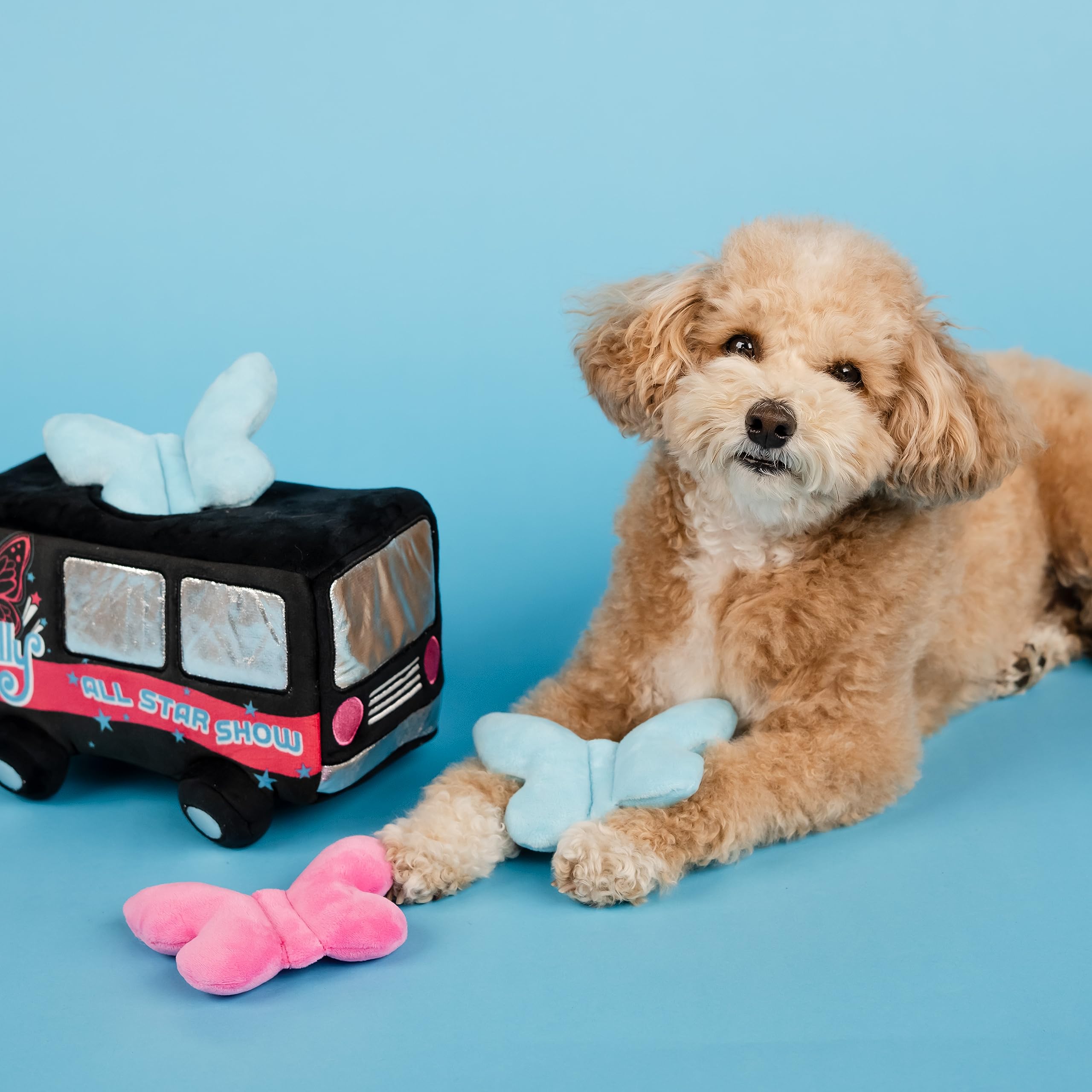 Doggy Parton Plush Dog Toys Collection - Tour Bus Hideaway for Small & Medium Dogs | Soft & Durable Chew Toy for Puppies | Perfect for Travel, Crate Training & Playtime