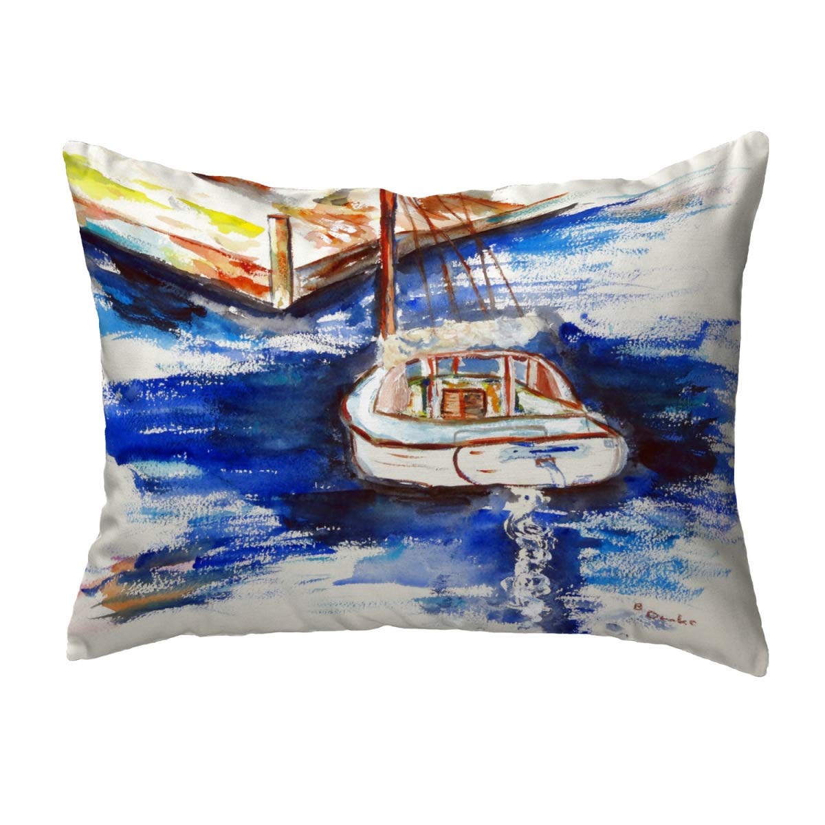 Betsy Drake KS494 Decorative Throw Pillow 11x14 Inches Multi-Color - Perfect for Sofa, Bed, Couch & Home Decor
