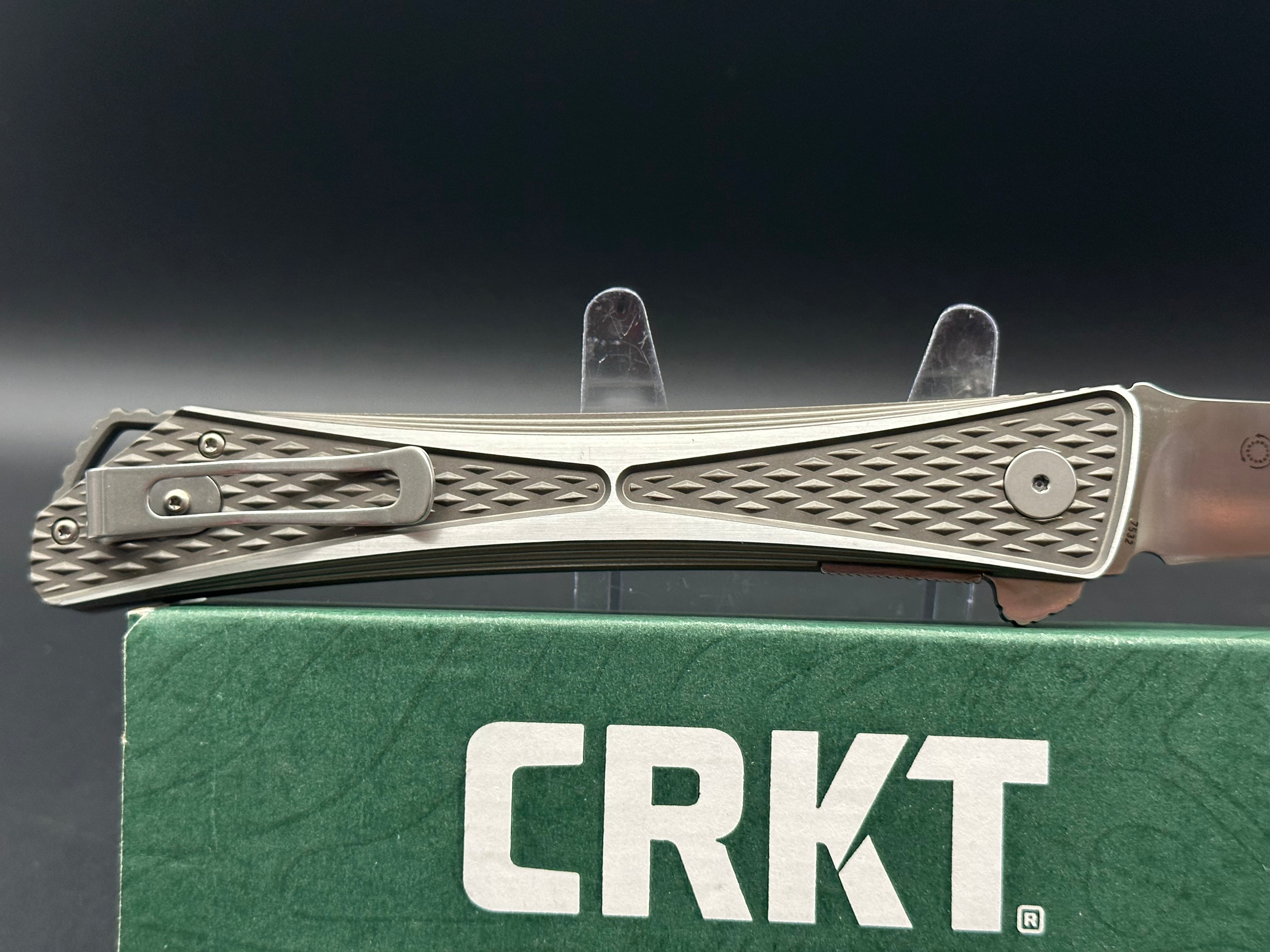 CRKT Jumbones 7532 Folding Pocket Knife - Aus 8 Stainless Steel Blade, 2-Tone Aluminum Handle, IKBS Ball Bearing System - Perfect for Camping, Hiking & Everyday Carry (EDC)