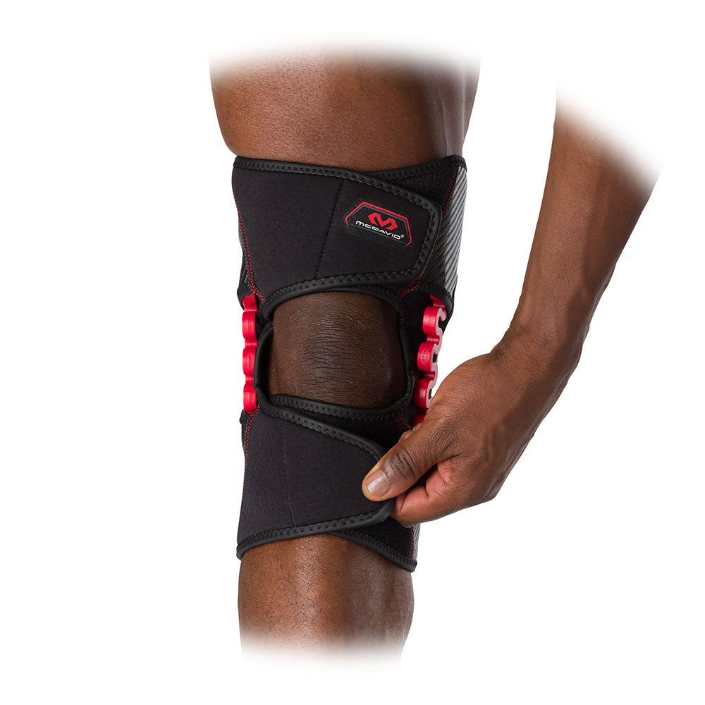 NRG Spring Hinge Knee Brace Wrap - Adjustable Support for Running, Sports & Recovery - Ideal for Athletes, Arthritis & Joint Pain Relief