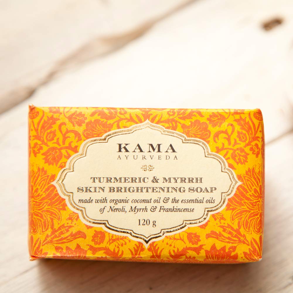 Kama Ayurveda Vanilla & Oatmeal Soap with Organic Coconut, Rice Bran & Castor Oils | Natural Skin Cleanser for Dry & Sensitive Skin | Perfect for Daily Face & Body Wash Routine