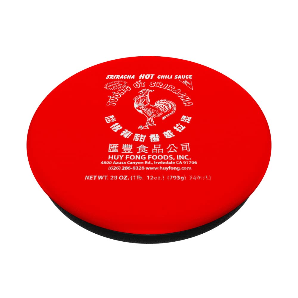 Spicy Sriracha Hot Chili Sauce PopSockets - Swappable PopGrip for Food Lovers - Perfect for Phones, Tablets & Laptops - Great Gift for Spicy Food Enthusiasts
