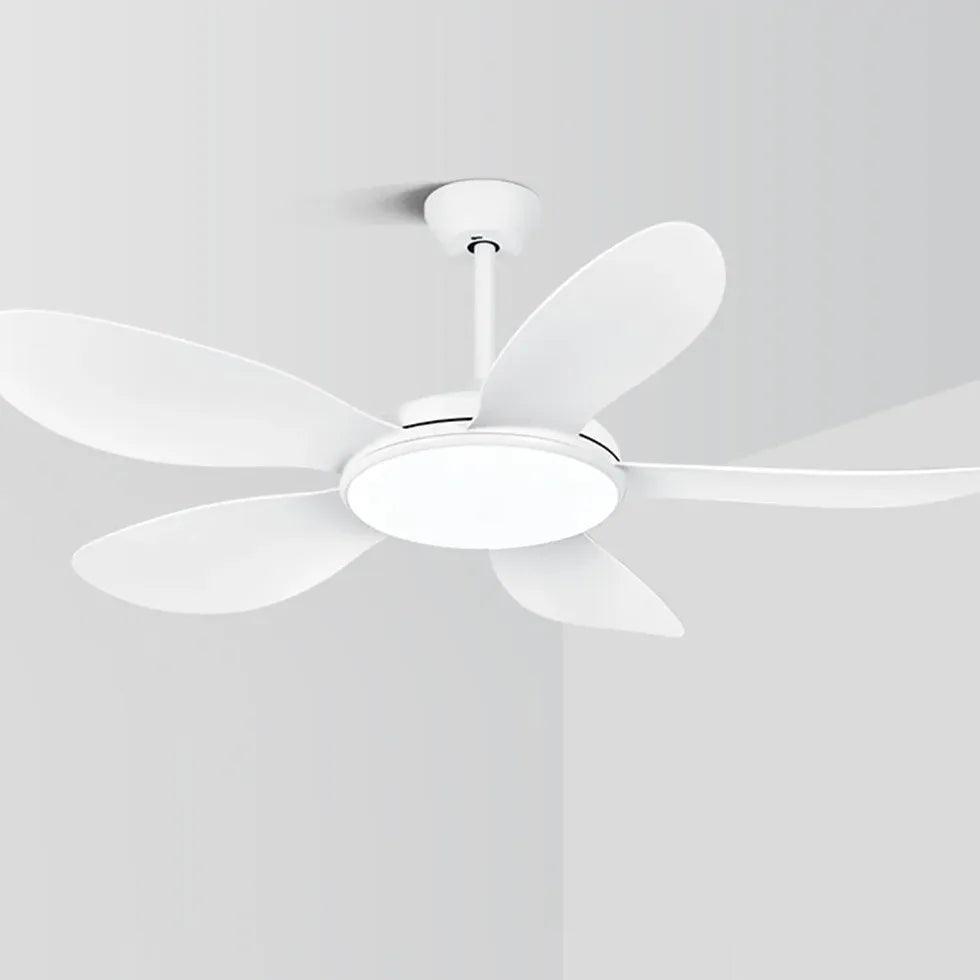 White Wooden Fan with LED Light - Handheld Cooling Fan for Home, Office, and Outdoor Use - Decorative and Functional Air Circulator