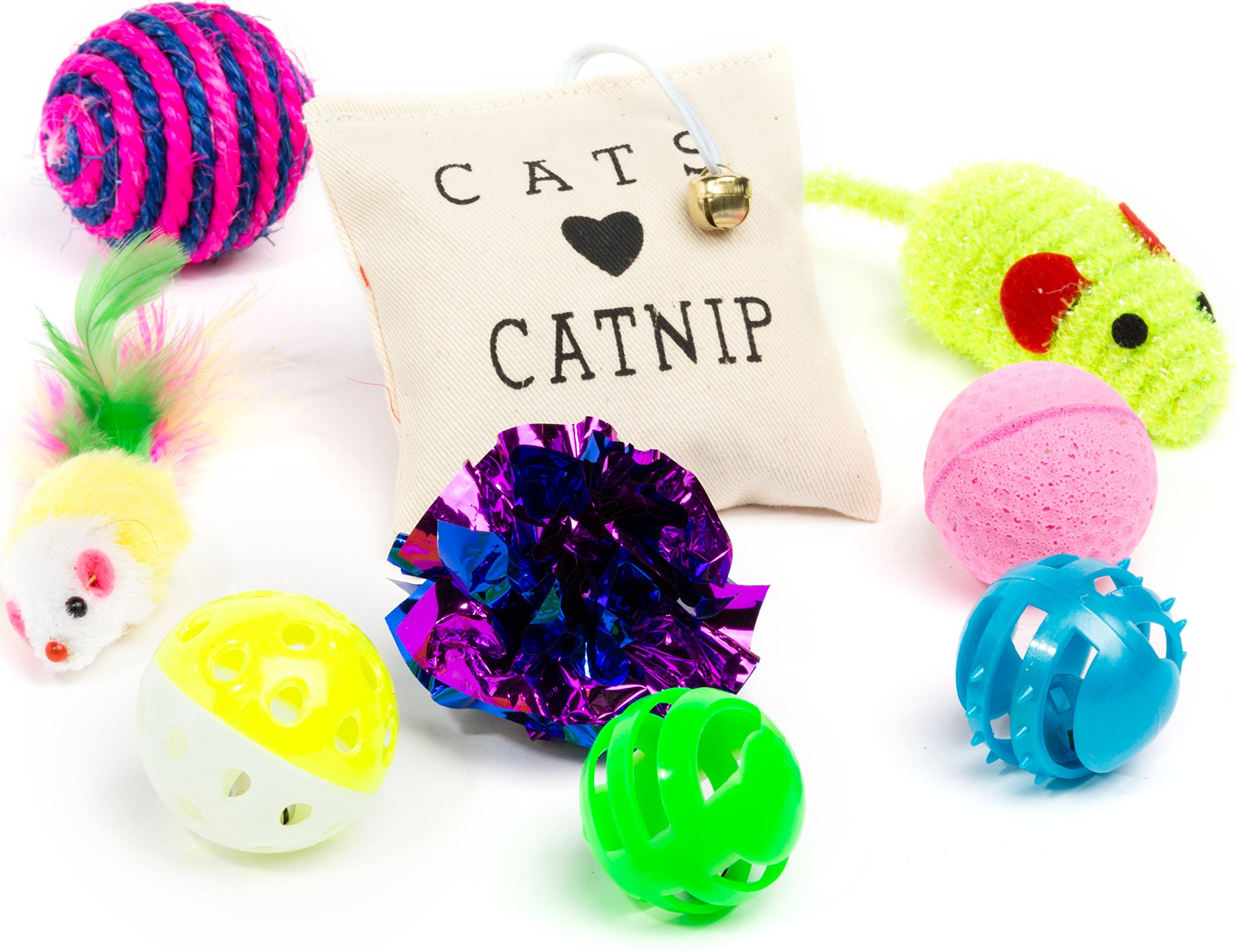 Friends Forever Kitten Toys Variety Pack - 20-Piece Cat Toys Set with Fishing Pole, Catnip Pillow & More | Interactive Play Toys for Indoor Cats, Kittens & Adult Cats | Perfect for Playtime, Exercise & Bonding